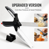 NovexaHome™ | Multi-Function Clever Cutter, 2-in-1 Kitchen Shears for Vegetables, Fruits & Bread