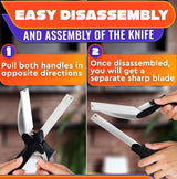 NovexaHome™ | Multi-Function Clever Cutter, 2-in-1 Kitchen Shears for Vegetables, Fruits & Bread